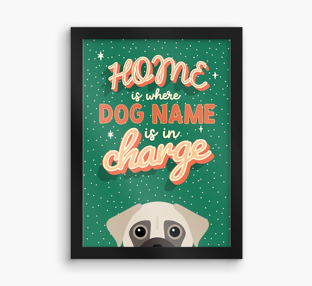 Home Is Where: Personalised {breedFullName} Framed Print