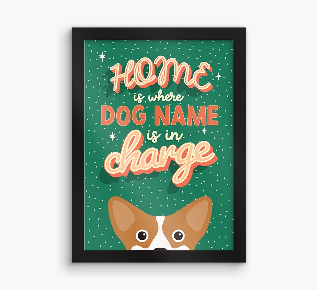 Home Is Where: Personalised {breedFullName} Framed Print
