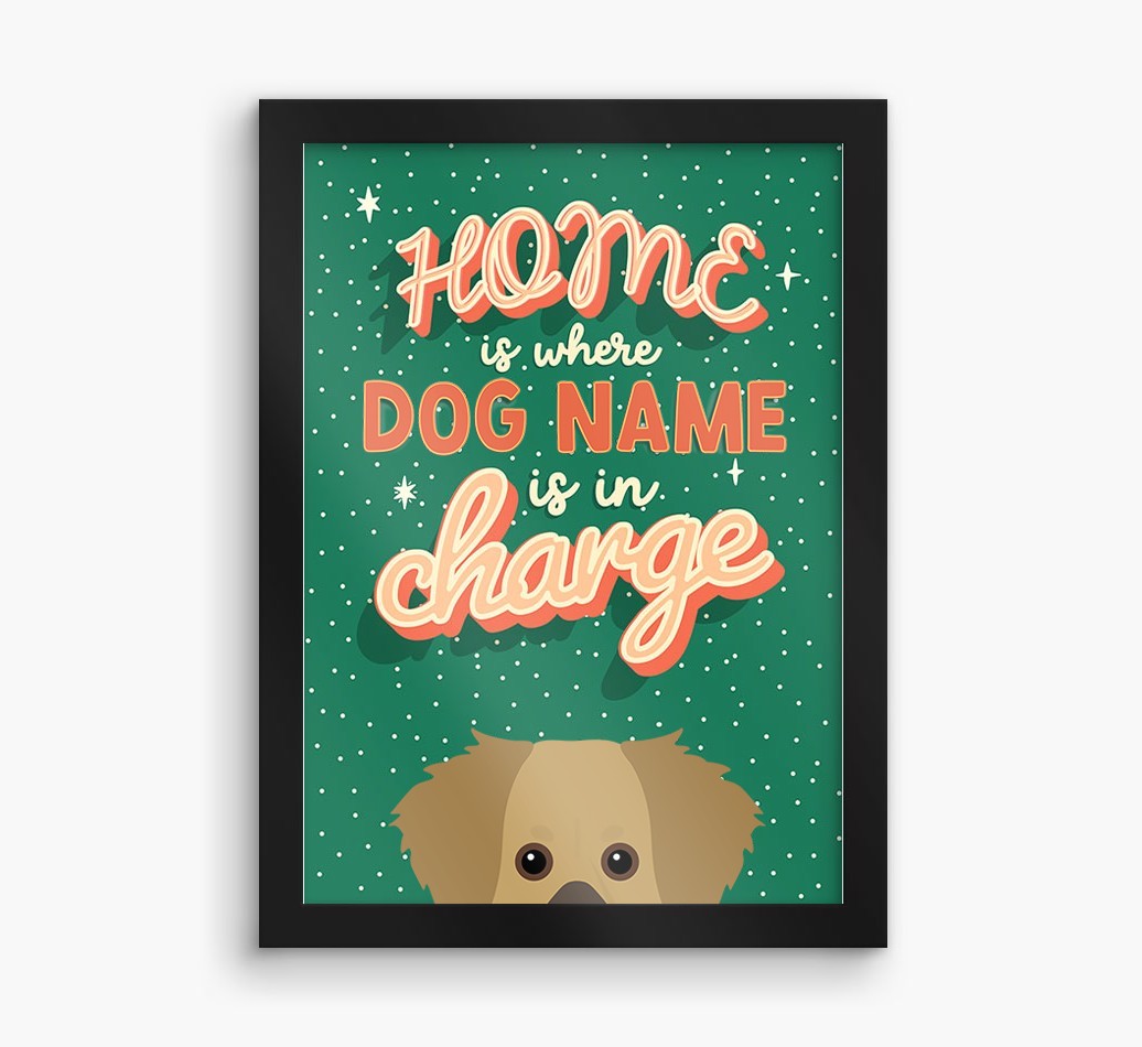 Home Is Where: Personalised {breedFullName} Framed Print