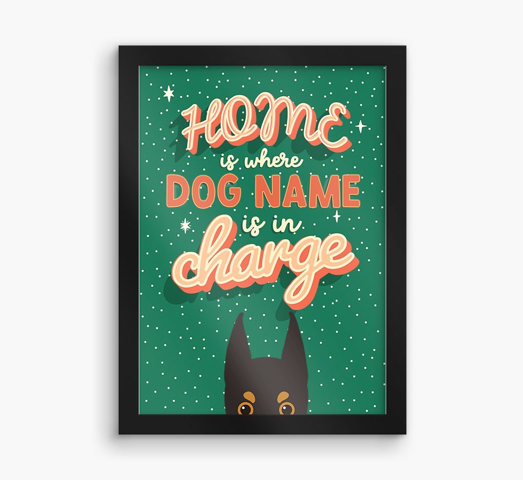 Home Is Where: Personalised {breedFullName} Framed Print