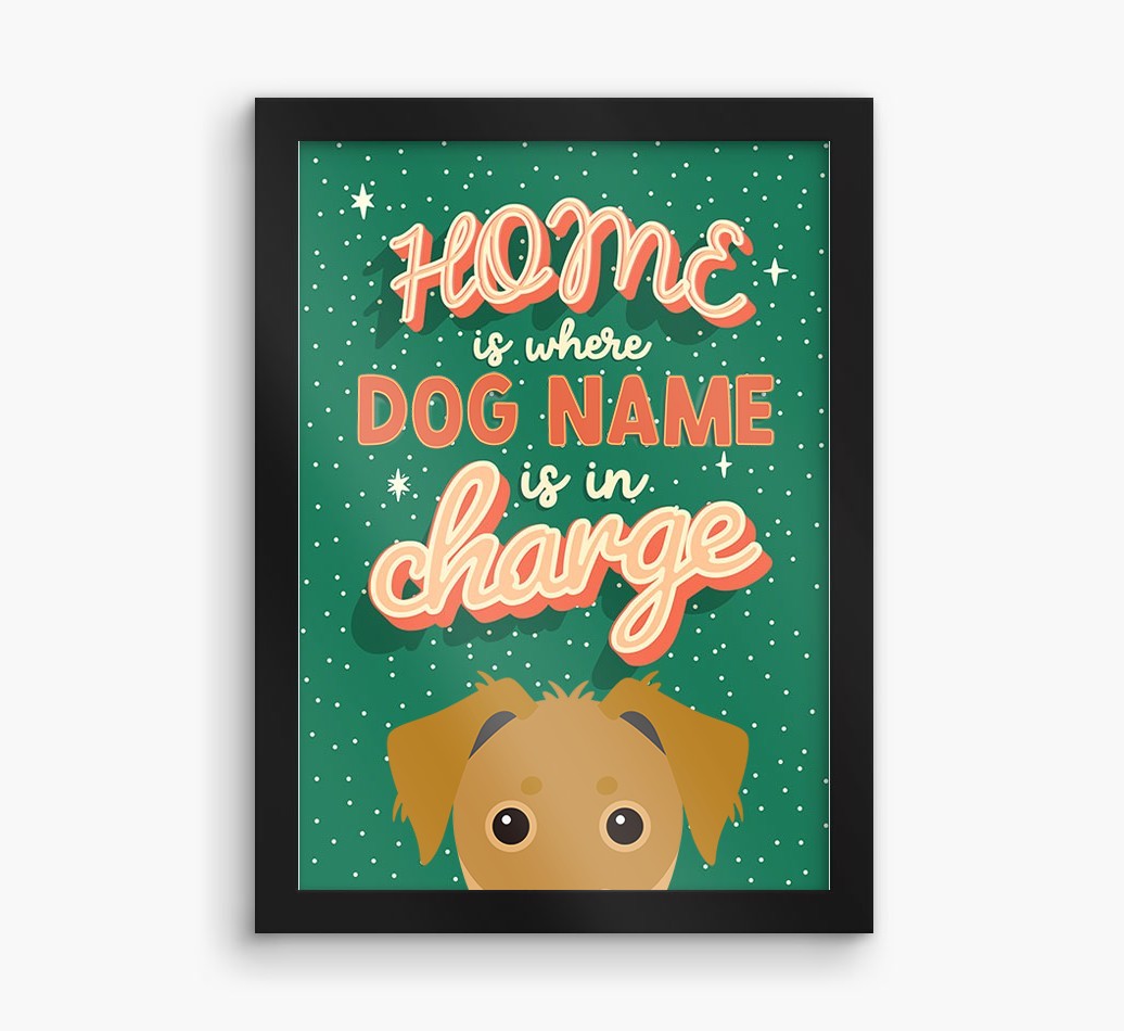 Home Is Where: Personalised {breedFullName} Framed Print