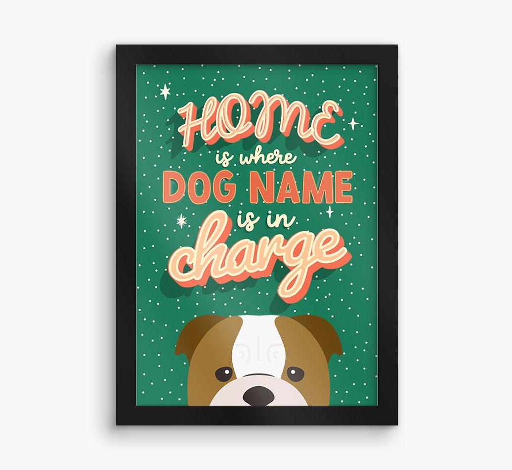 Home Is Where: Personalised {breedFullName} Framed Print