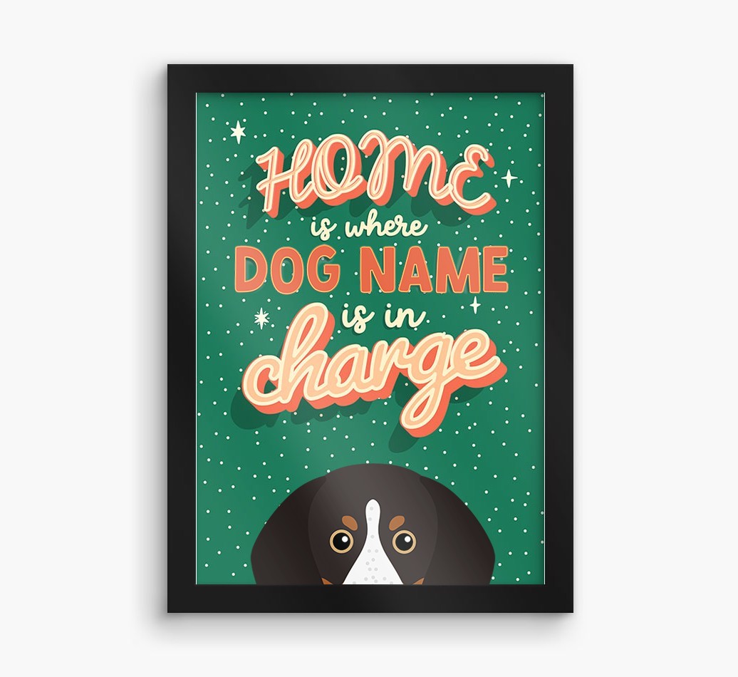 Home Is Where: Personalised {breedFullName} Framed Print