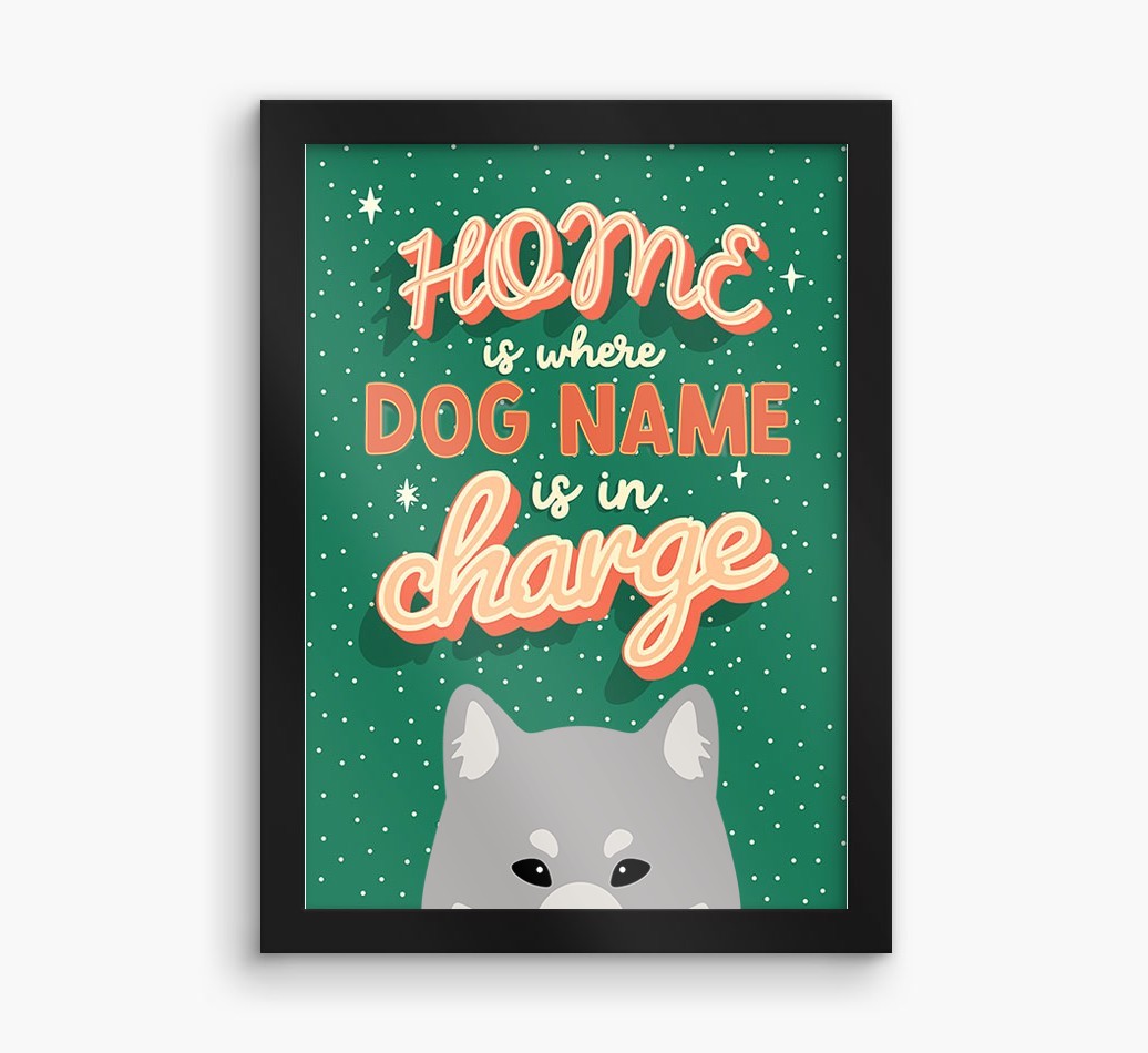 Home Is Where: Personalised {breedFullName} Framed Print