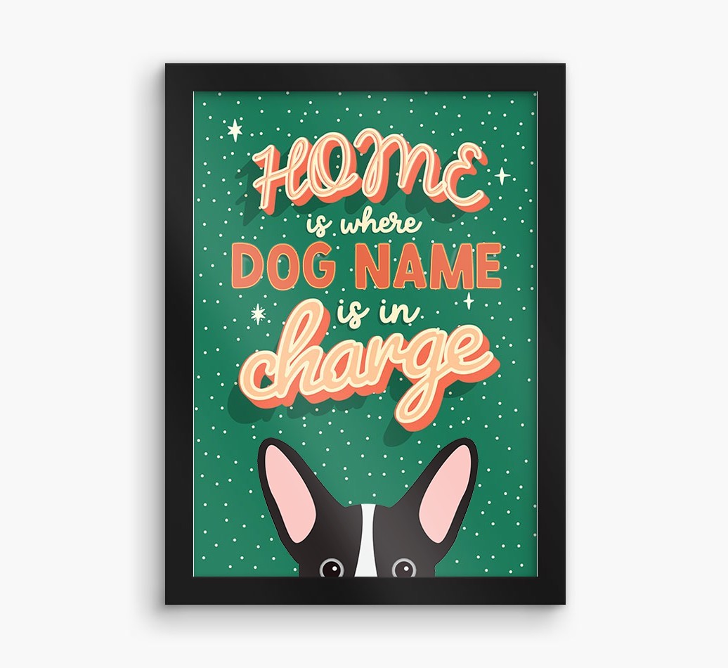 Home Is Where: Personalised {breedFullName} Framed Print