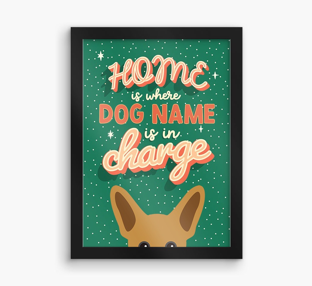 Home Is Where: Personalised {breedFullName} Framed Print