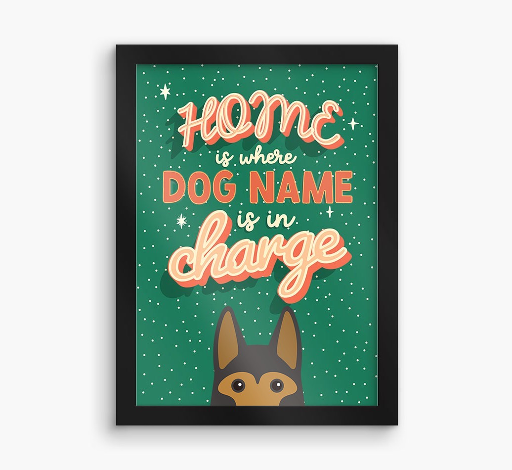 Home Is Where: Personalised {breedFullName} Framed Print