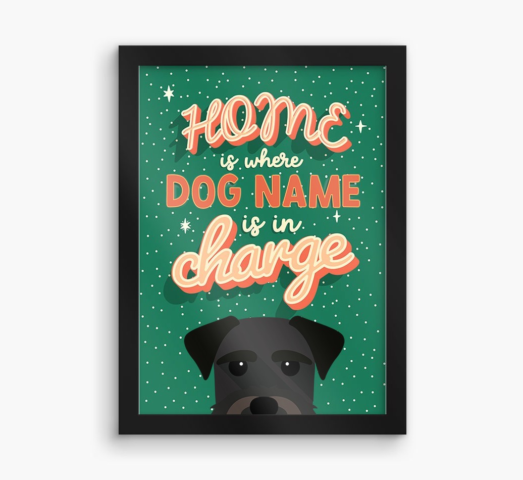 Home Is Where: Personalised {breedFullName} Framed Print