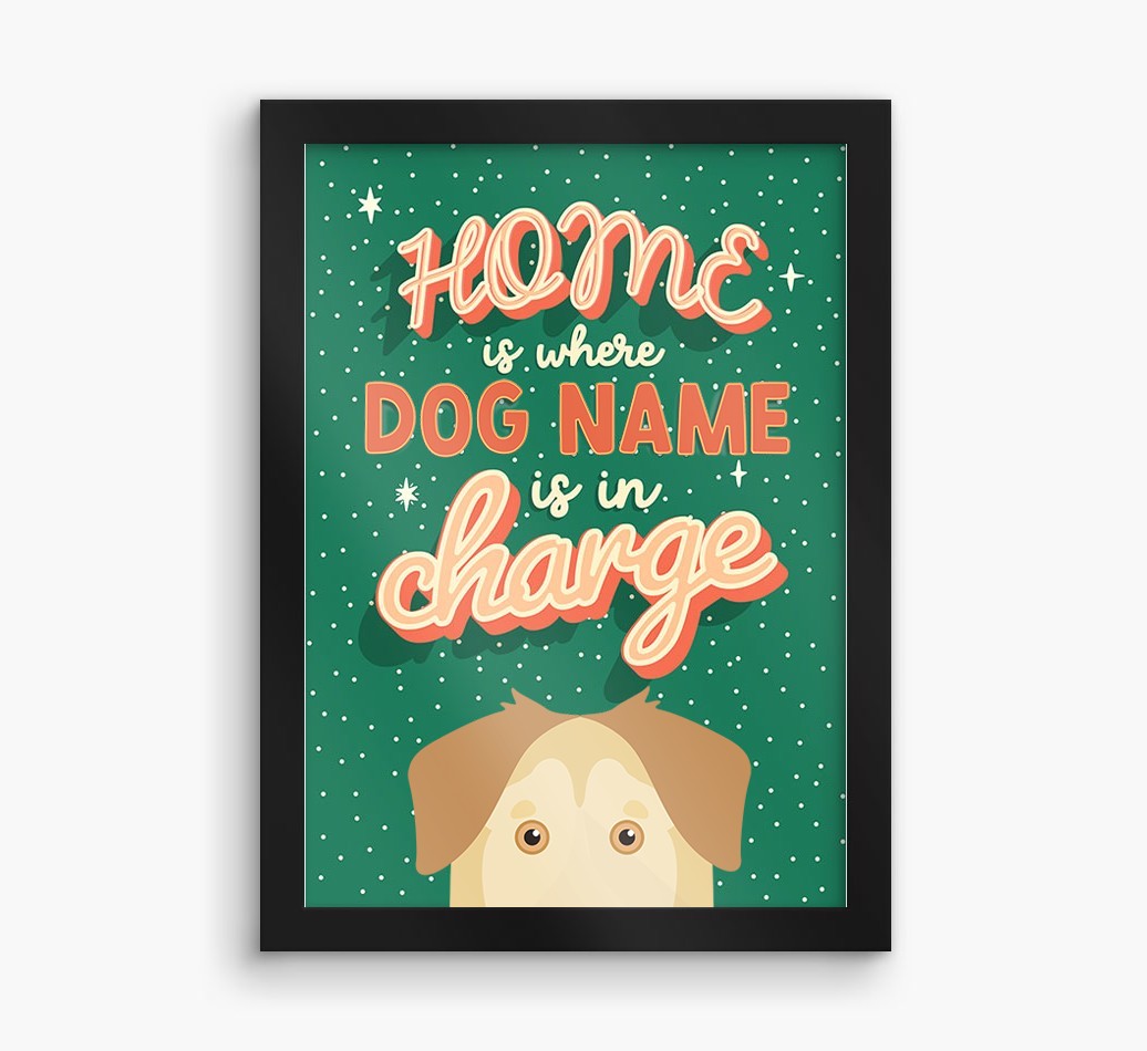 Home Is Where: Personalised {breedFullName} Framed Print