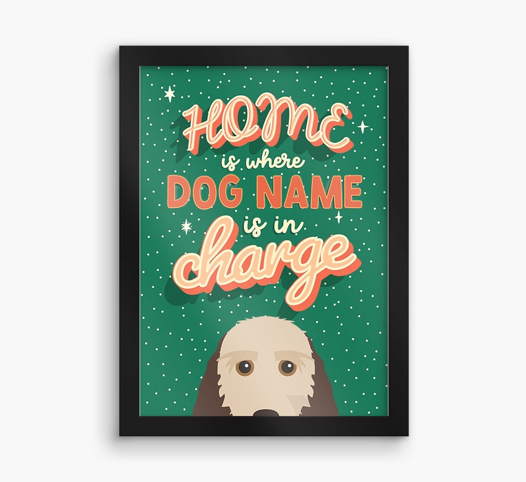 Home Is Where: Personalised {breedFullName} Framed Print