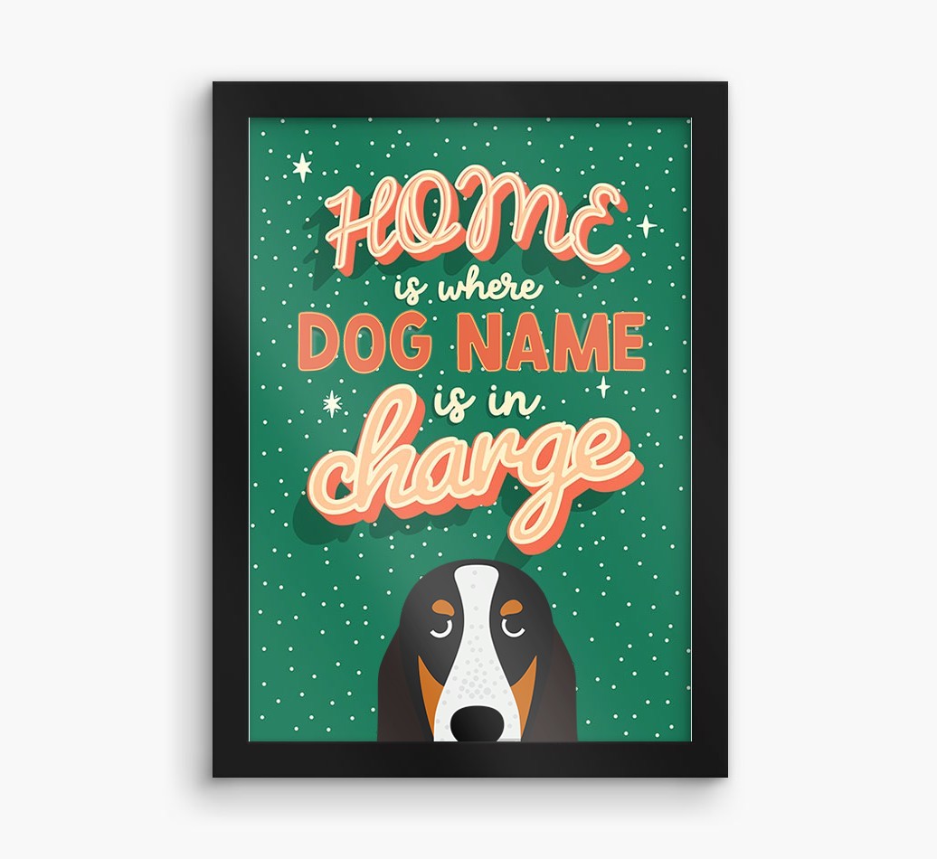 Home Is Where: Personalised {breedFullName} Framed Print