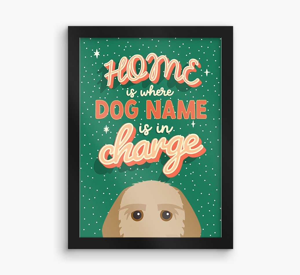 Home Is Where: Personalised {breedFullName} Framed Print