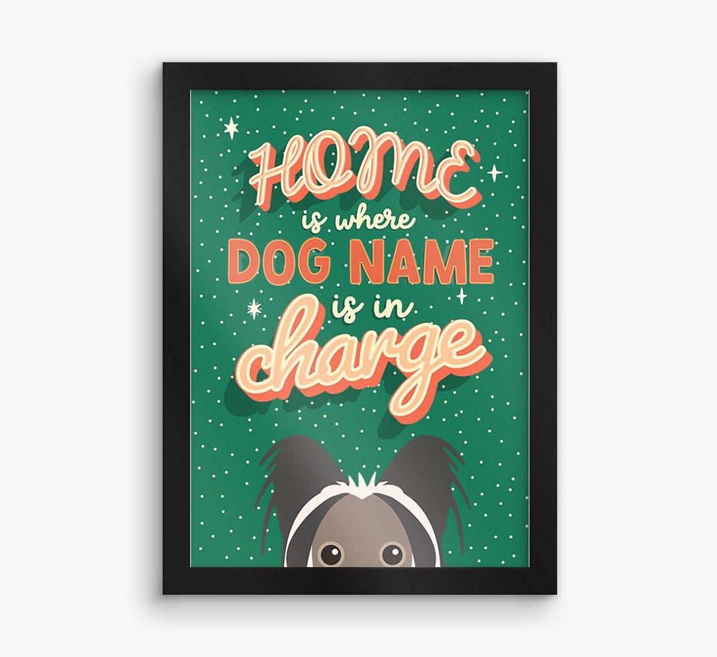 Home Is Where: Personalised {breedFullName} Framed Print
