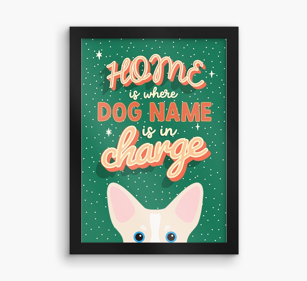 Home Is Where: Personalised {breedFullName} Framed Print