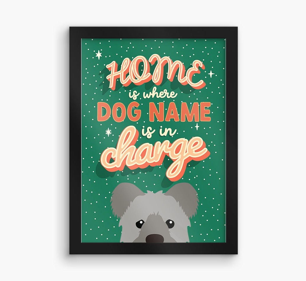 Home Is Where: Personalised {breedFullName} Framed Print