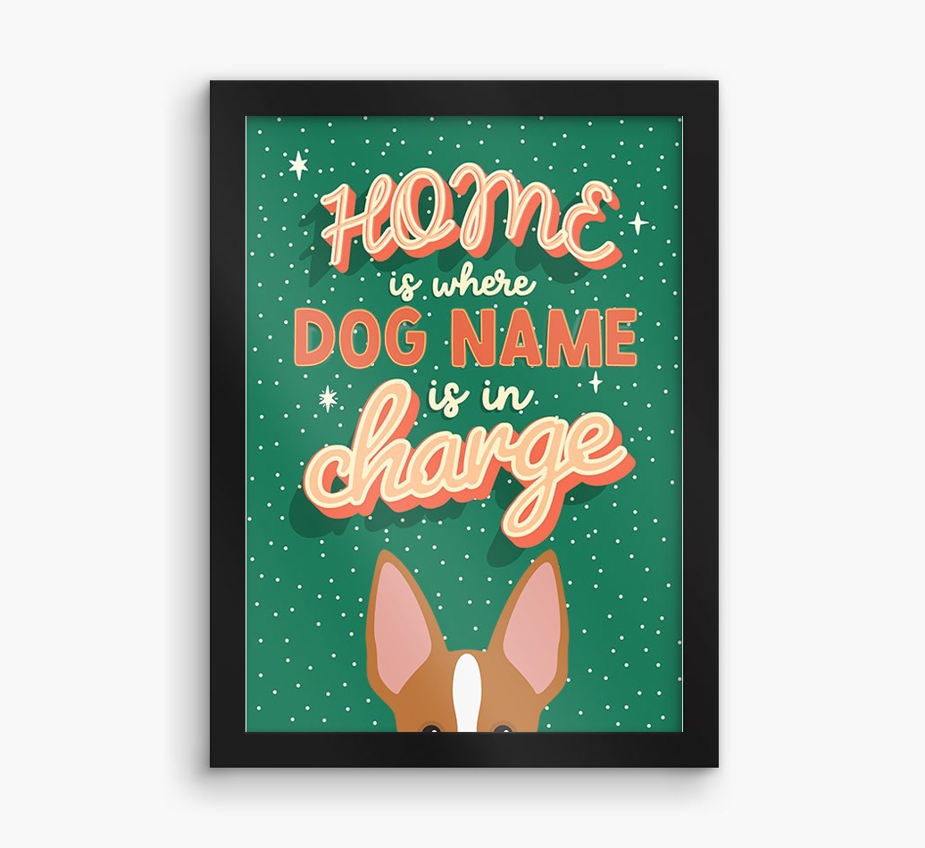 Home Is Where: Personalised {breedFullName} Framed Print
