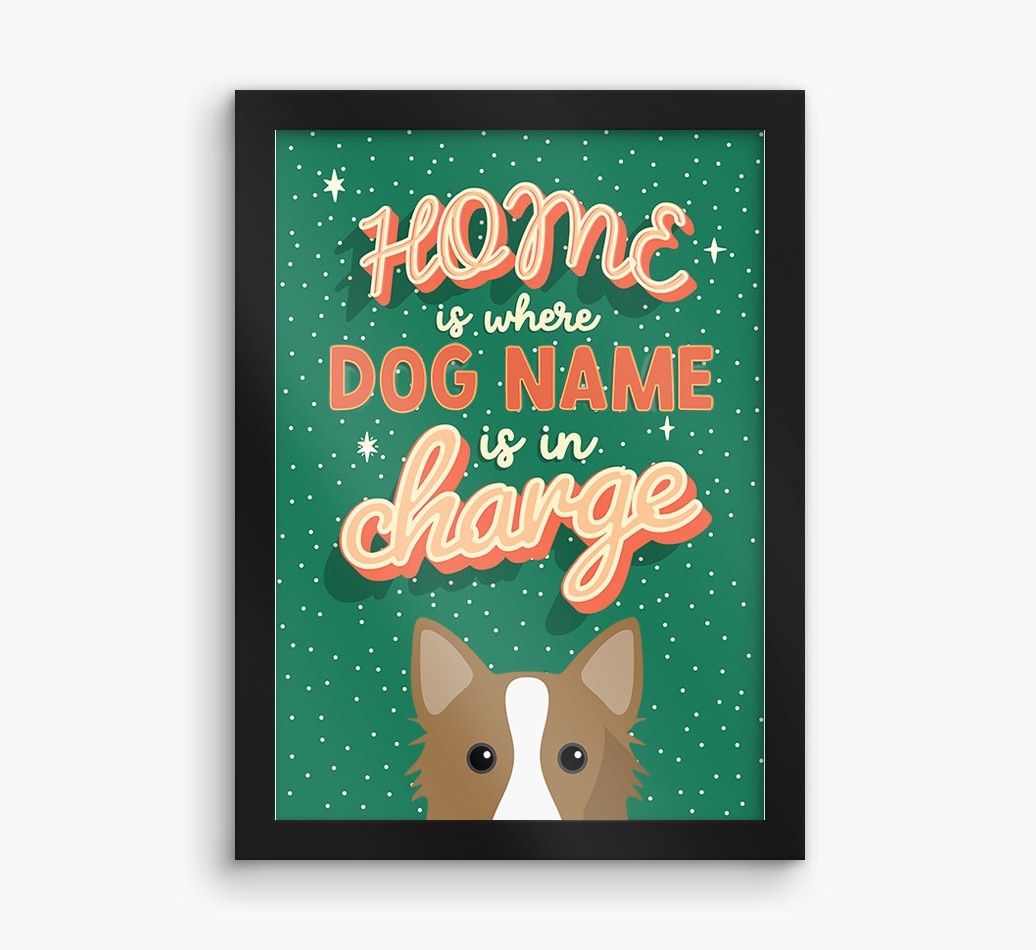 Home Is Where: Personalised {breedFullName} Framed Print
