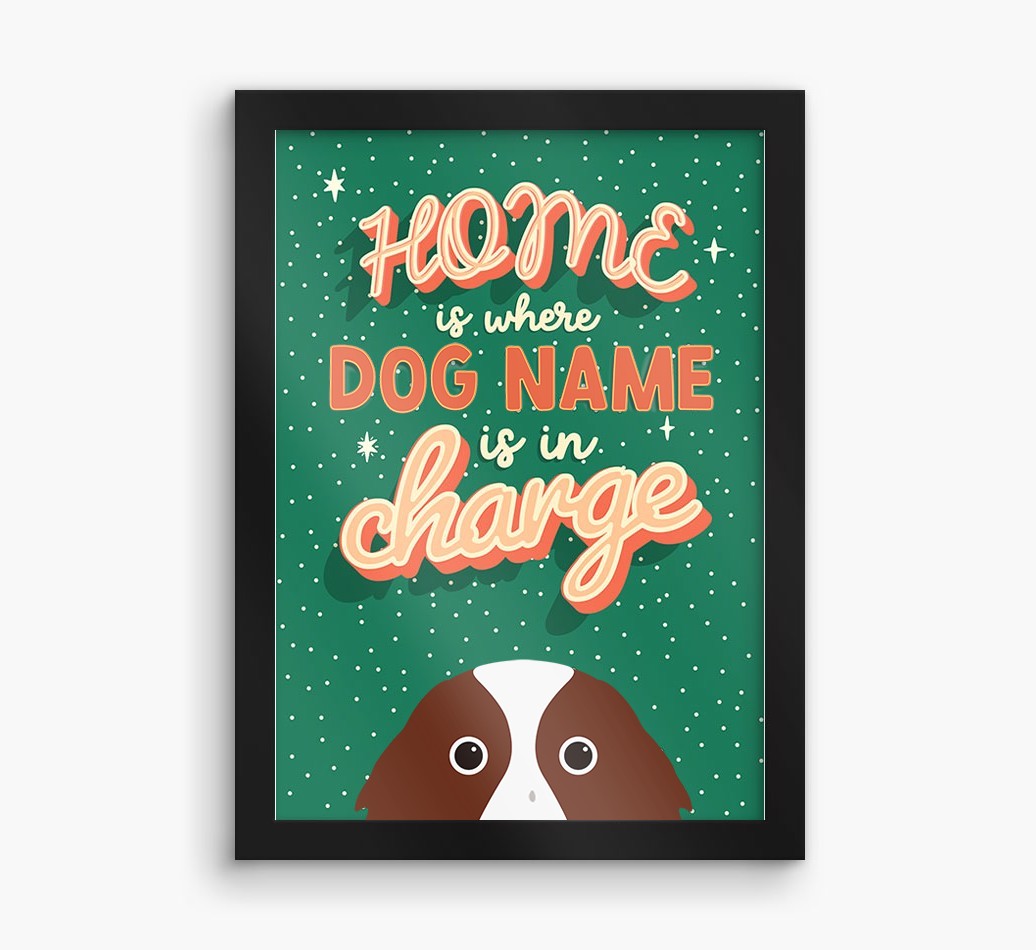 Home Is Where: Personalised {breedFullName} Framed Print