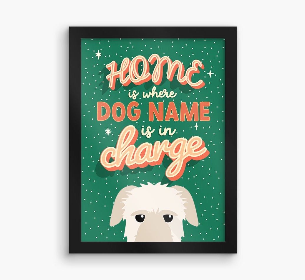Home Is Where: Personalised {breedFullName} Framed Print