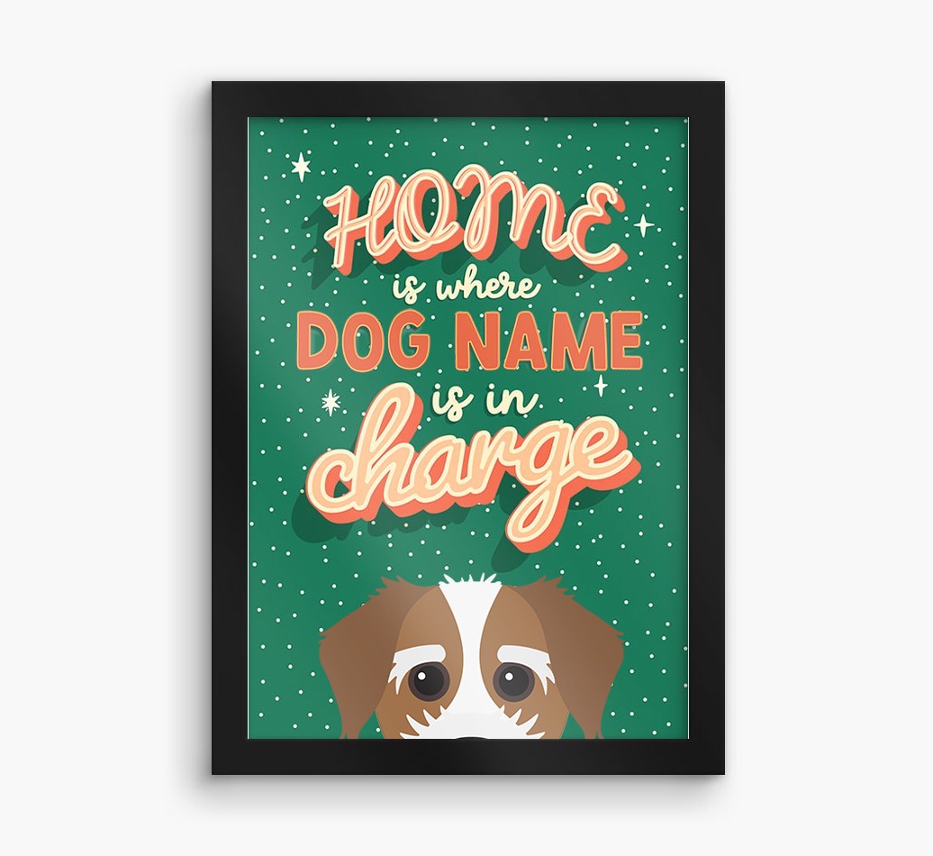 Home Is Where: Personalised {breedFullName} Framed Print