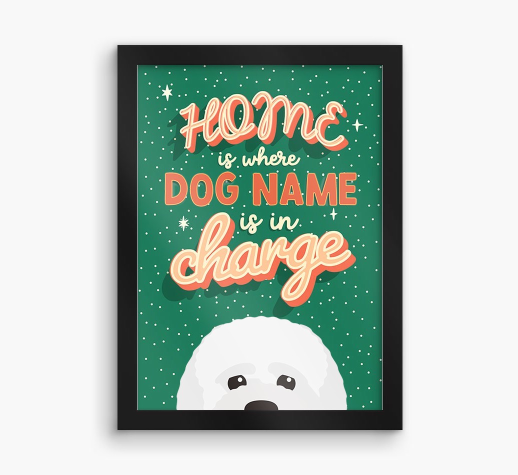 Home Is Where: Personalised {breedFullName} Framed Print