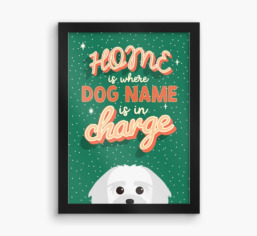 Home Is Where: Personalised {breedFullName} Framed Print