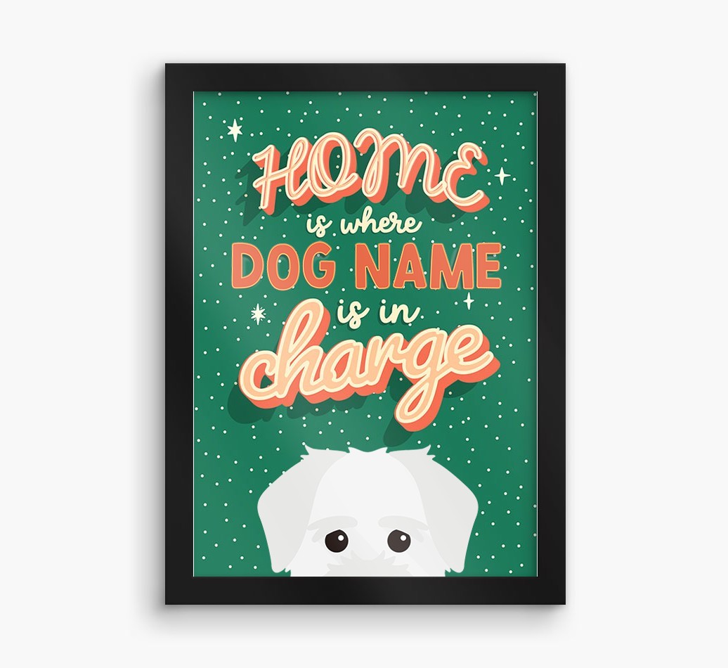 Home Is Where: Personalised {breedFullName} Framed Print