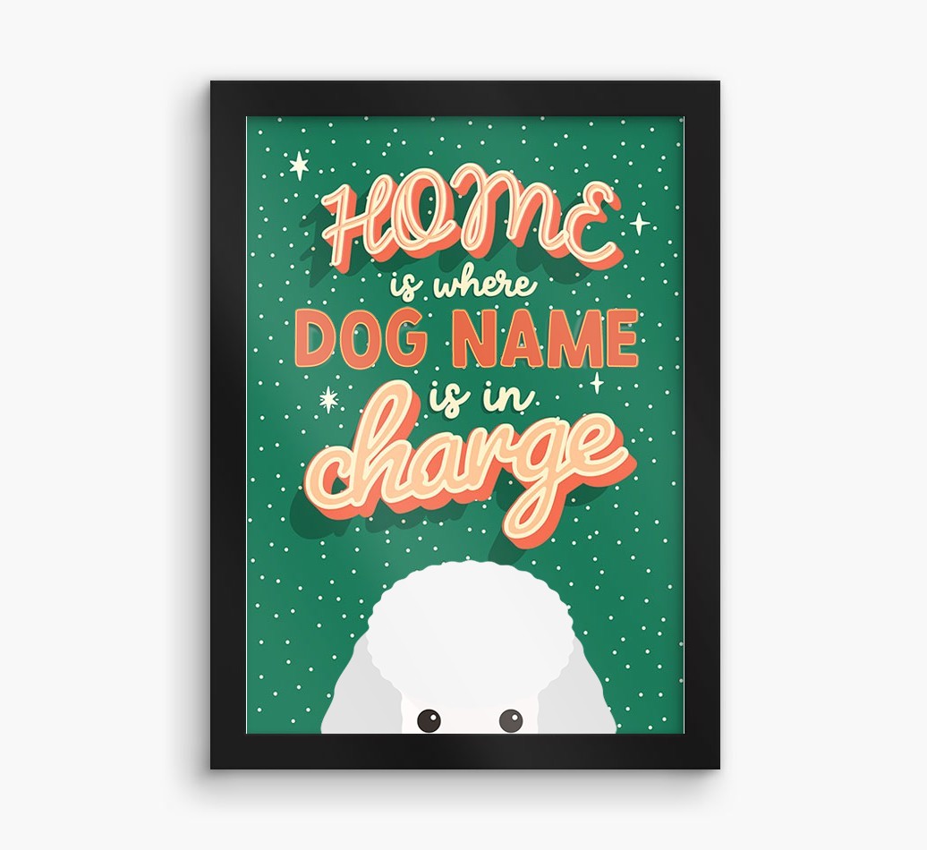 Home Is Where: Personalised {breedFullName} Framed Print
