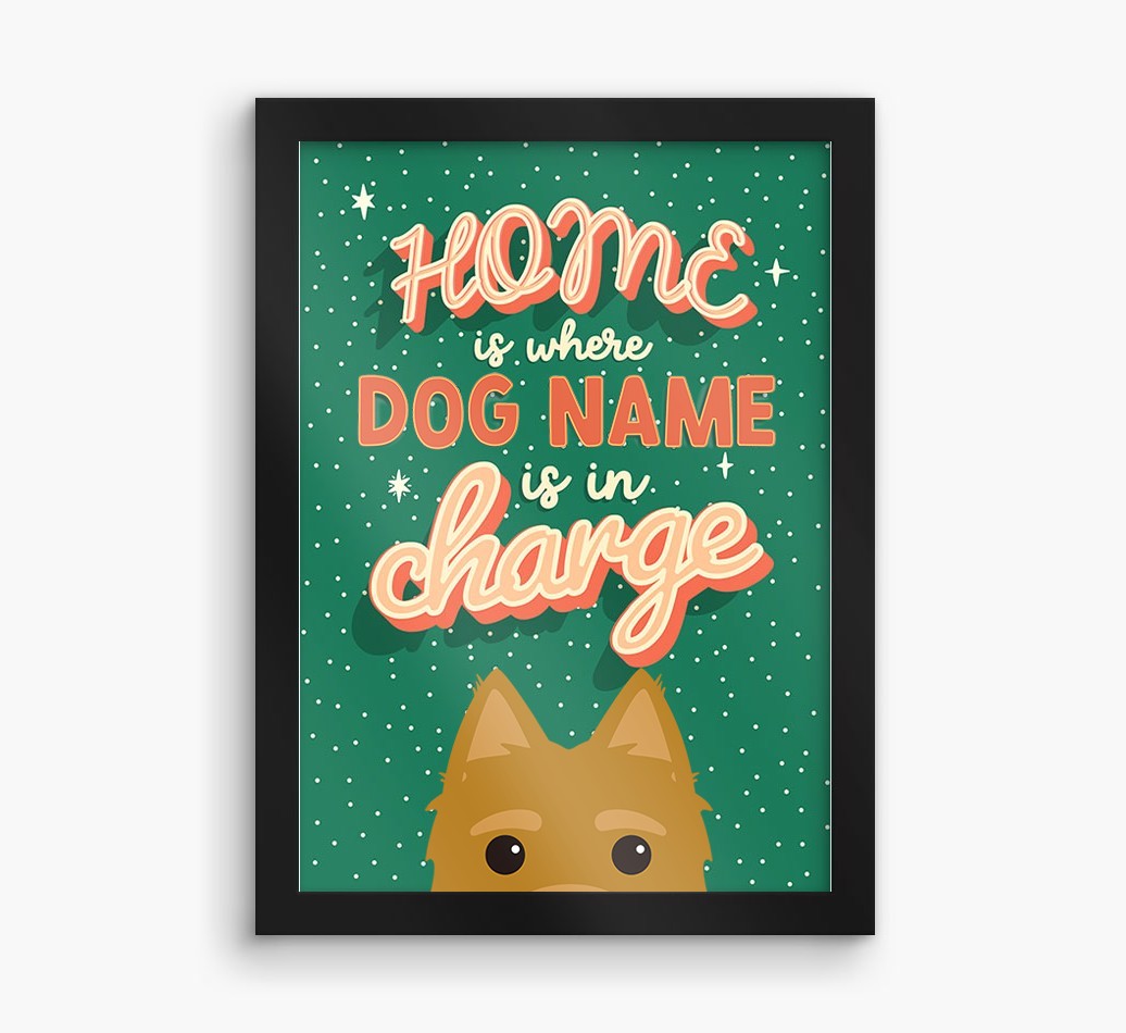 Home Is Where: Personalised {breedFullName} Framed Print