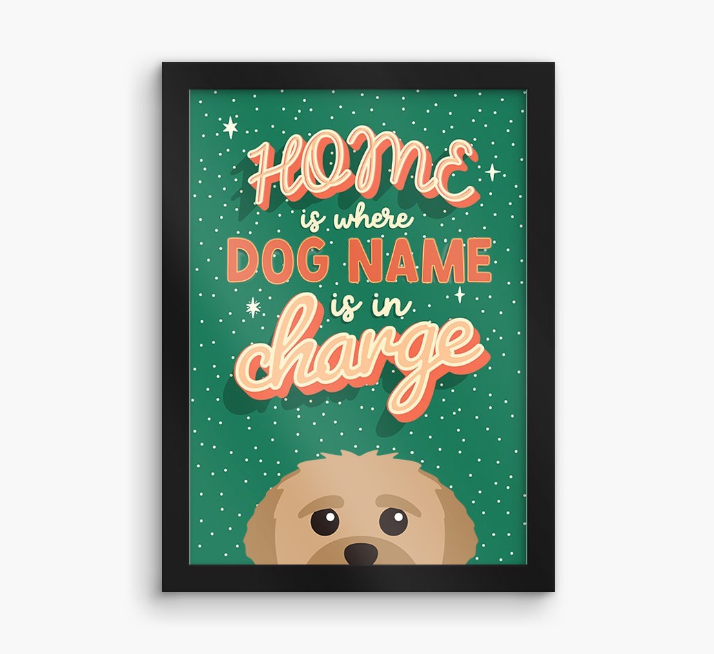 Home Is Where: Personalised {breedFullName} Framed Print