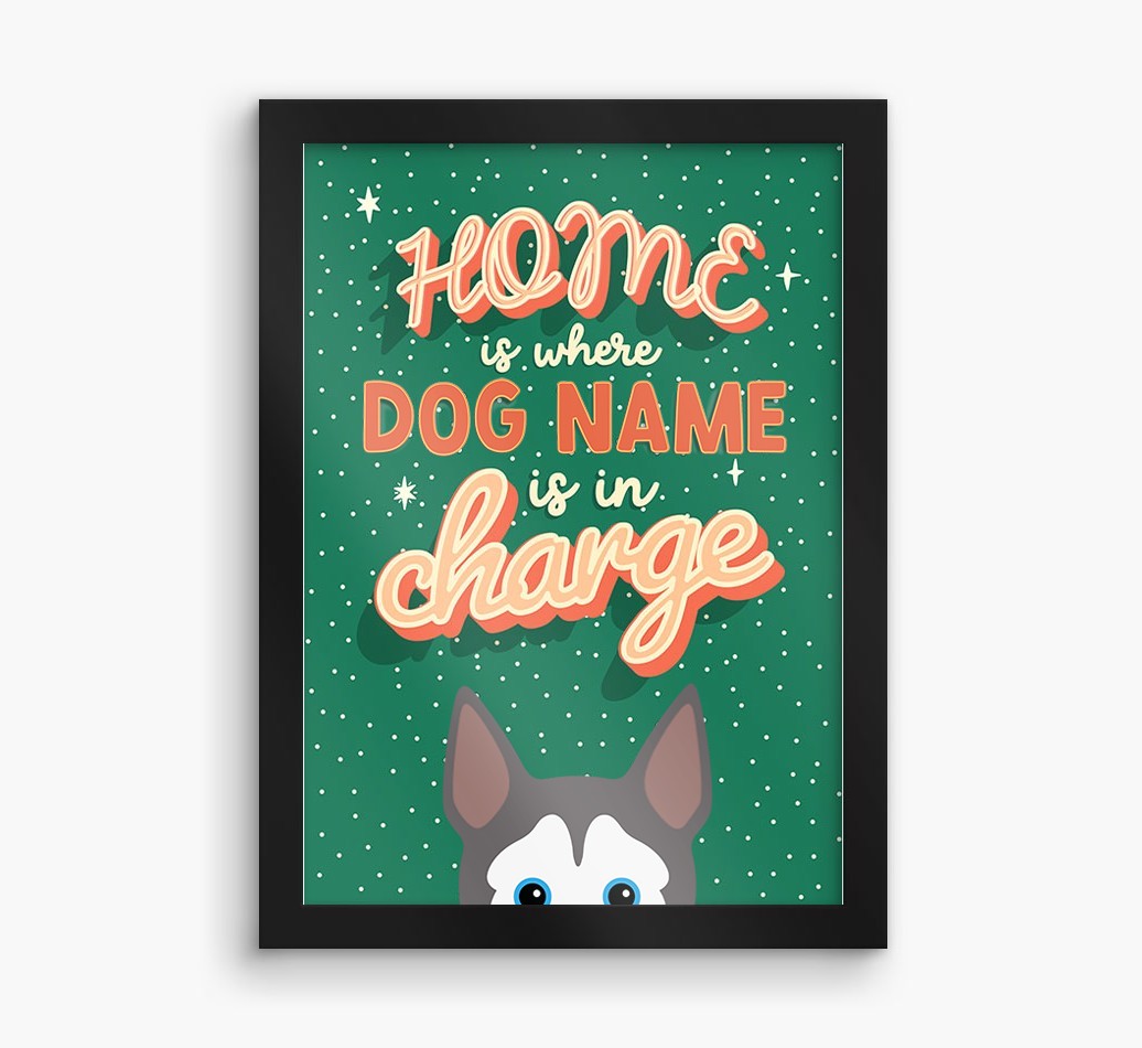 Home Is Where: Personalised {breedFullName} Framed Print
