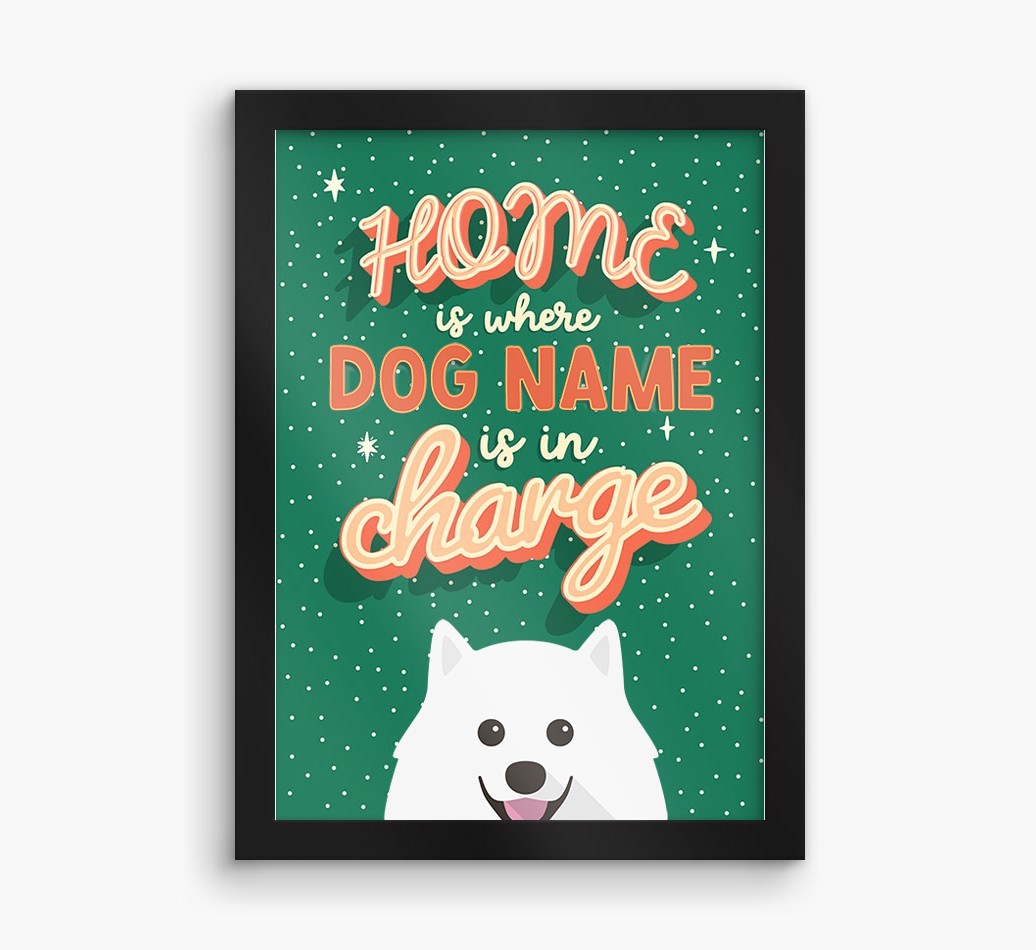 Home Is Where: Personalised {breedFullName} Framed Print