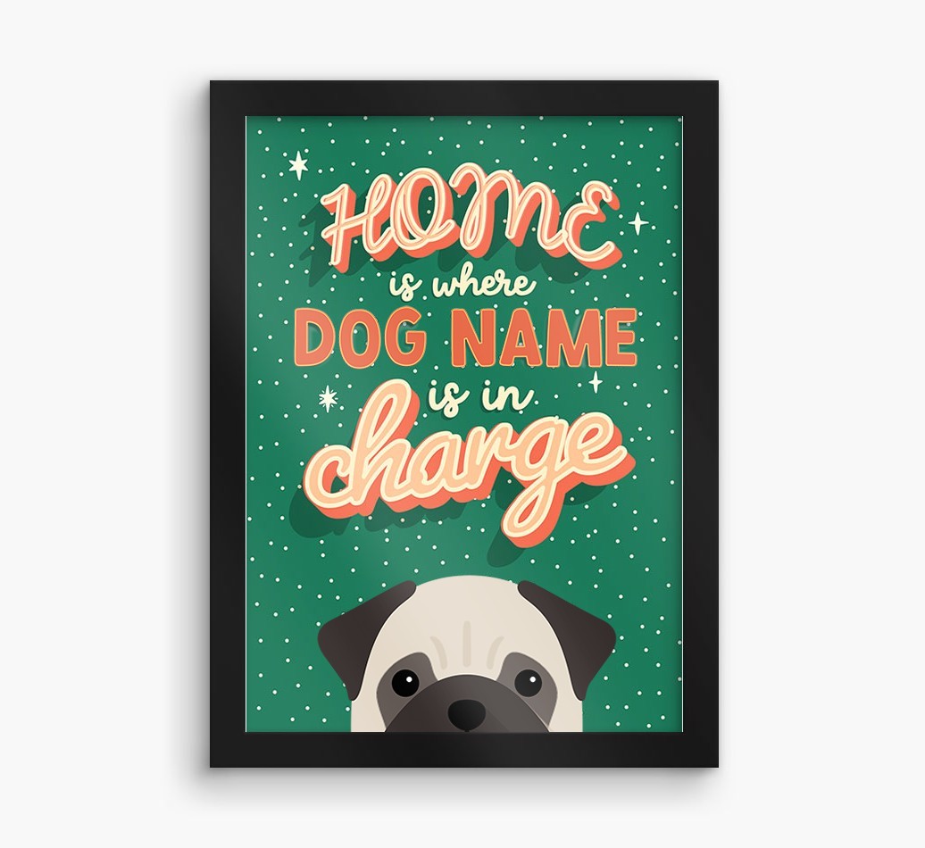 Home Is Where: Personalised {breedFullName} Framed Print