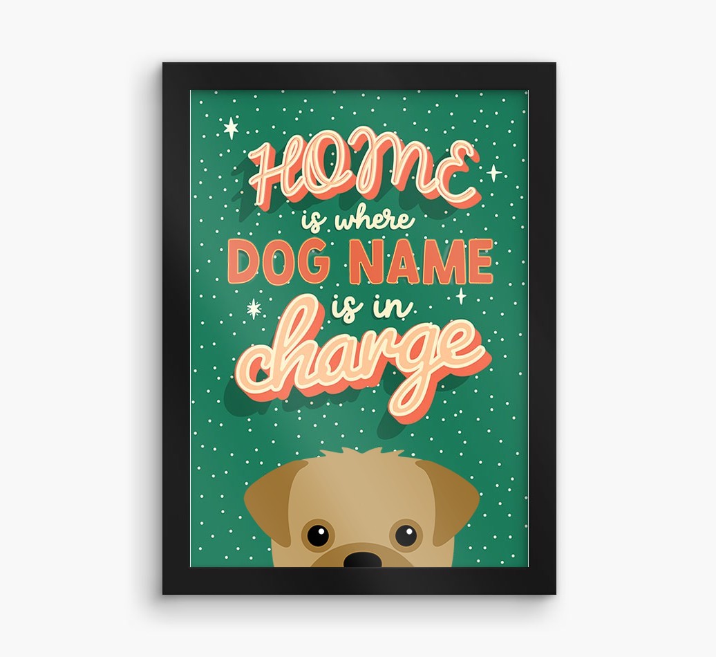 Home Is Where: Personalised {breedFullName} Framed Print
