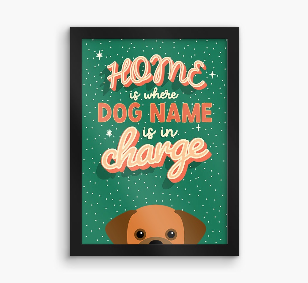 Home Is Where: Personalised {breedFullName} Framed Print