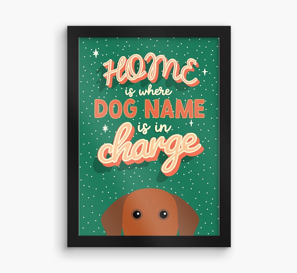 Home Is Where: Personalised {breedFullName} Framed Print