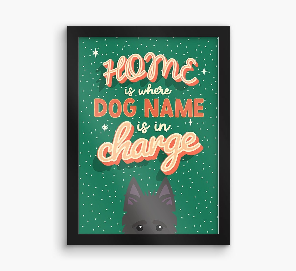 Home Is Where: Personalised {breedFullName} Framed Print