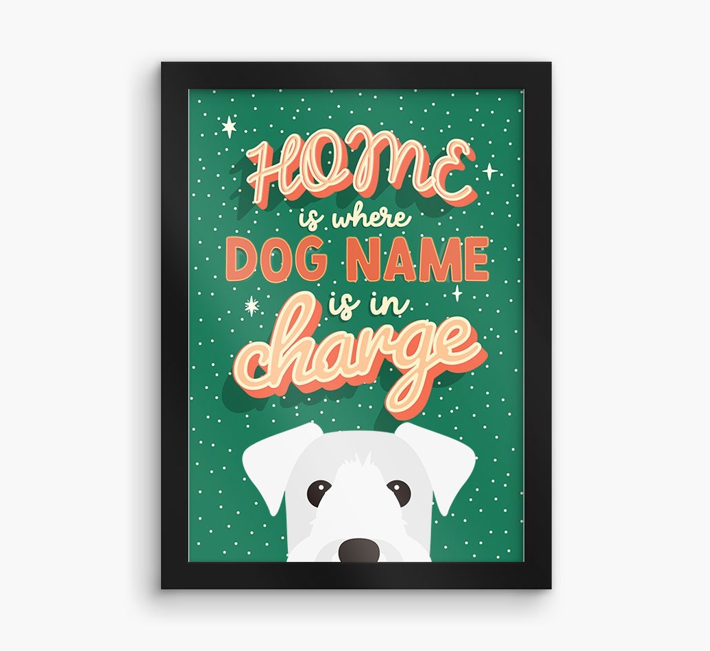 Home Is Where: Personalised {breedFullName} Framed Print
