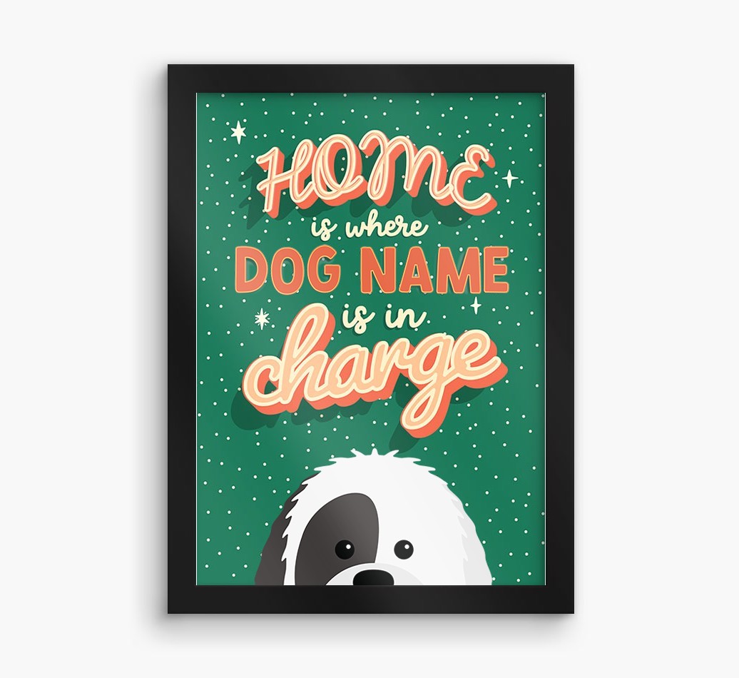 Home Is Where: Personalized {breedFullName} Framed Print