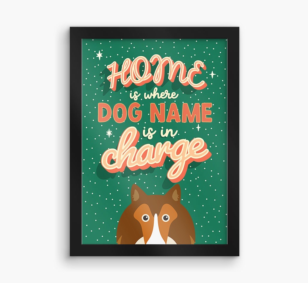 Home Is Where: Personalized {breedFullName} Framed Print