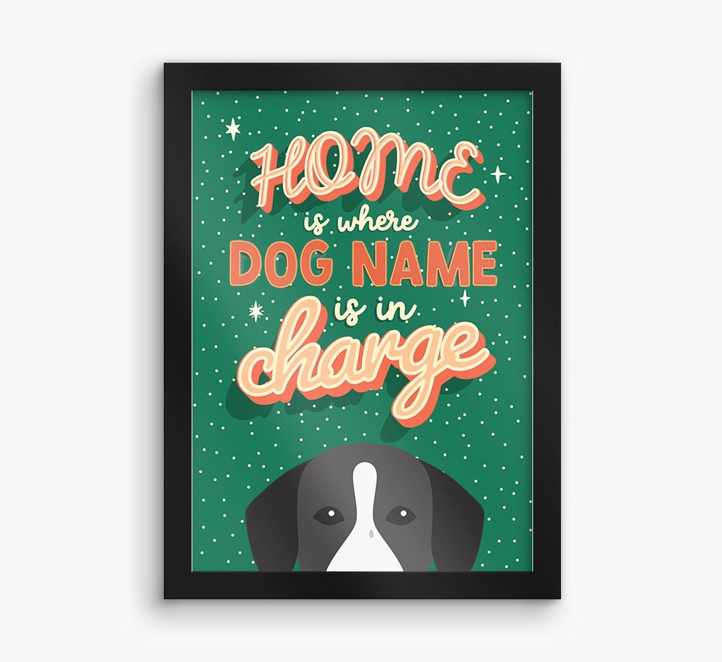 Home Is Where: Personalised {breedFullName} Framed Print