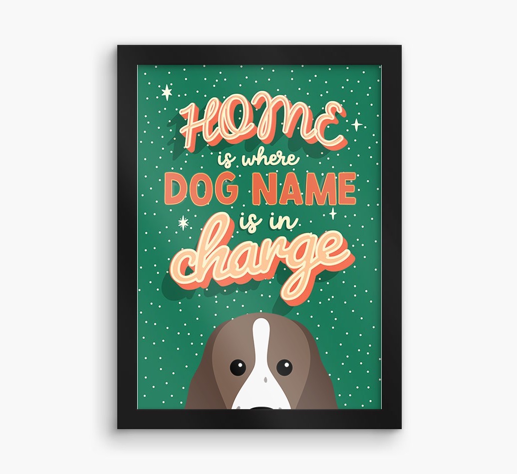 Home Is Where: Personalized {breedFullName} Framed Print