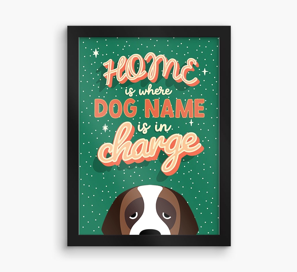 Home Is Where: Personalised {breedFullName} Framed Print
