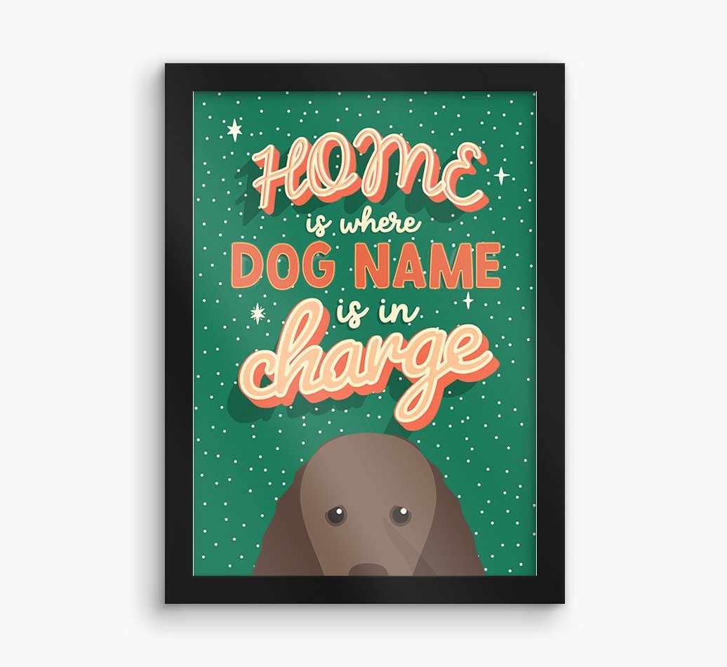 Home Is Where: Personalized {breedFullName} Framed Print