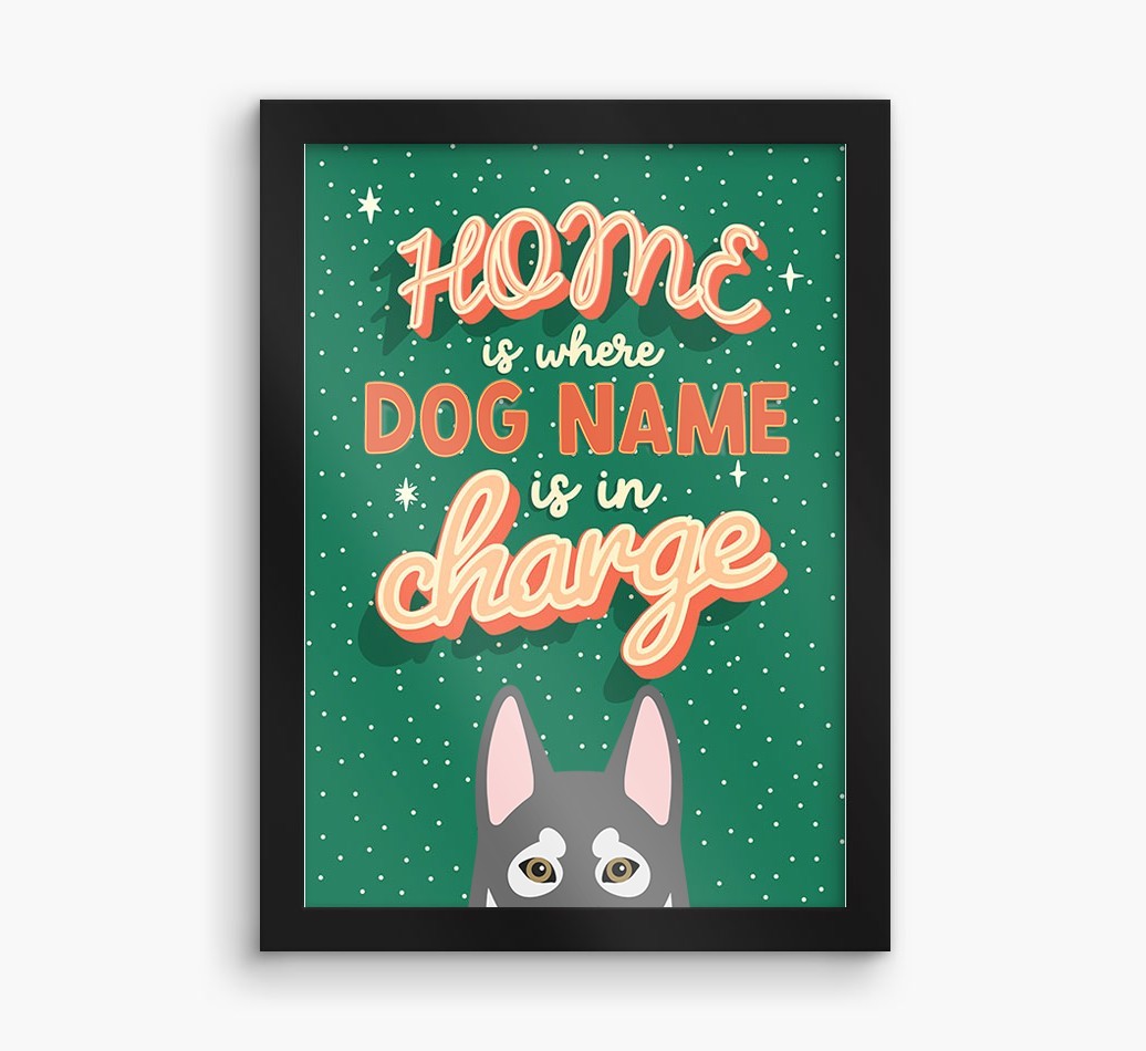 Home Is Where: Personalized {breedFullName} Framed Print