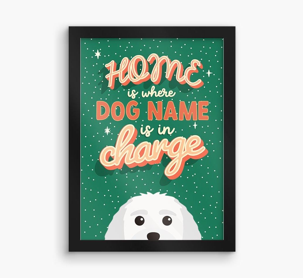 Home Is Where: Personalised {breedFullName} Framed Print