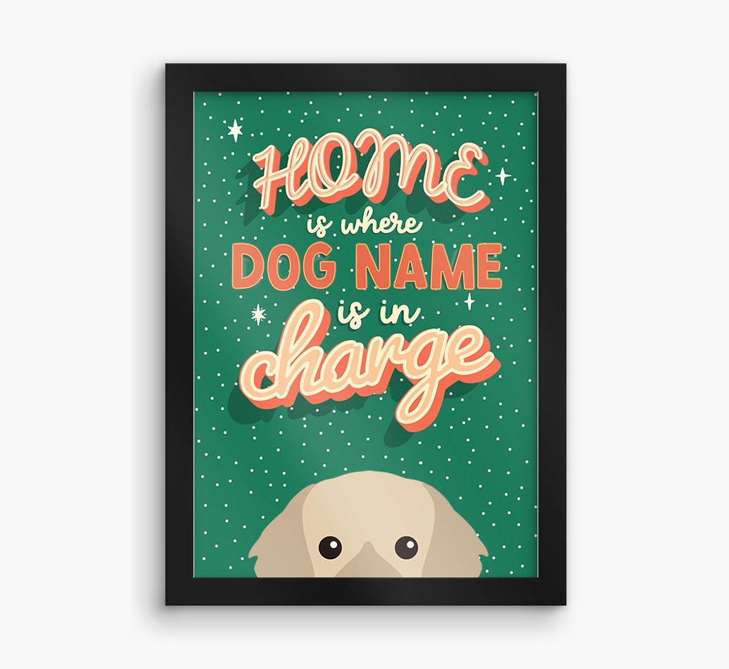 Home Is Where: Personalised {breedFullName} Framed Print