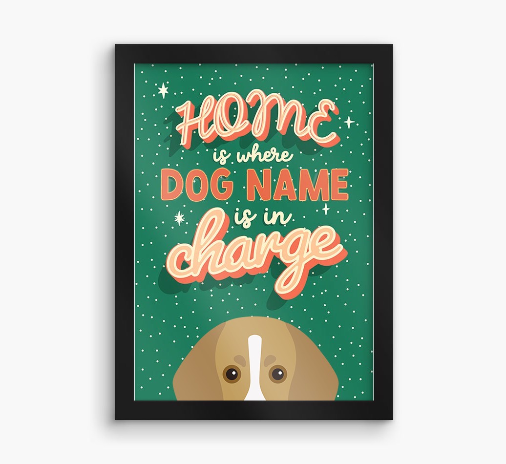 Home Is Where: Personalised {breedFullName} Framed Print