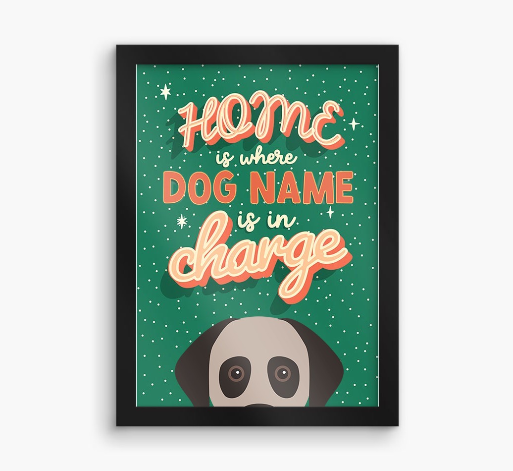 Home Is Where: Personalized {breedFullName} Framed Print