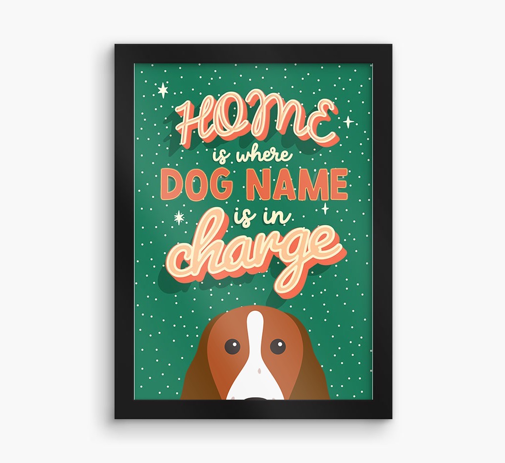 Home Is Where: Personalised {breedFullName} Framed Print